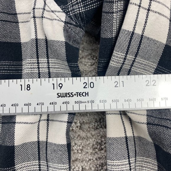 Dickies Shirt Men Small S Black White Plaid Button Up Long Sleeve Pearl Snap - Picture 10 of 11